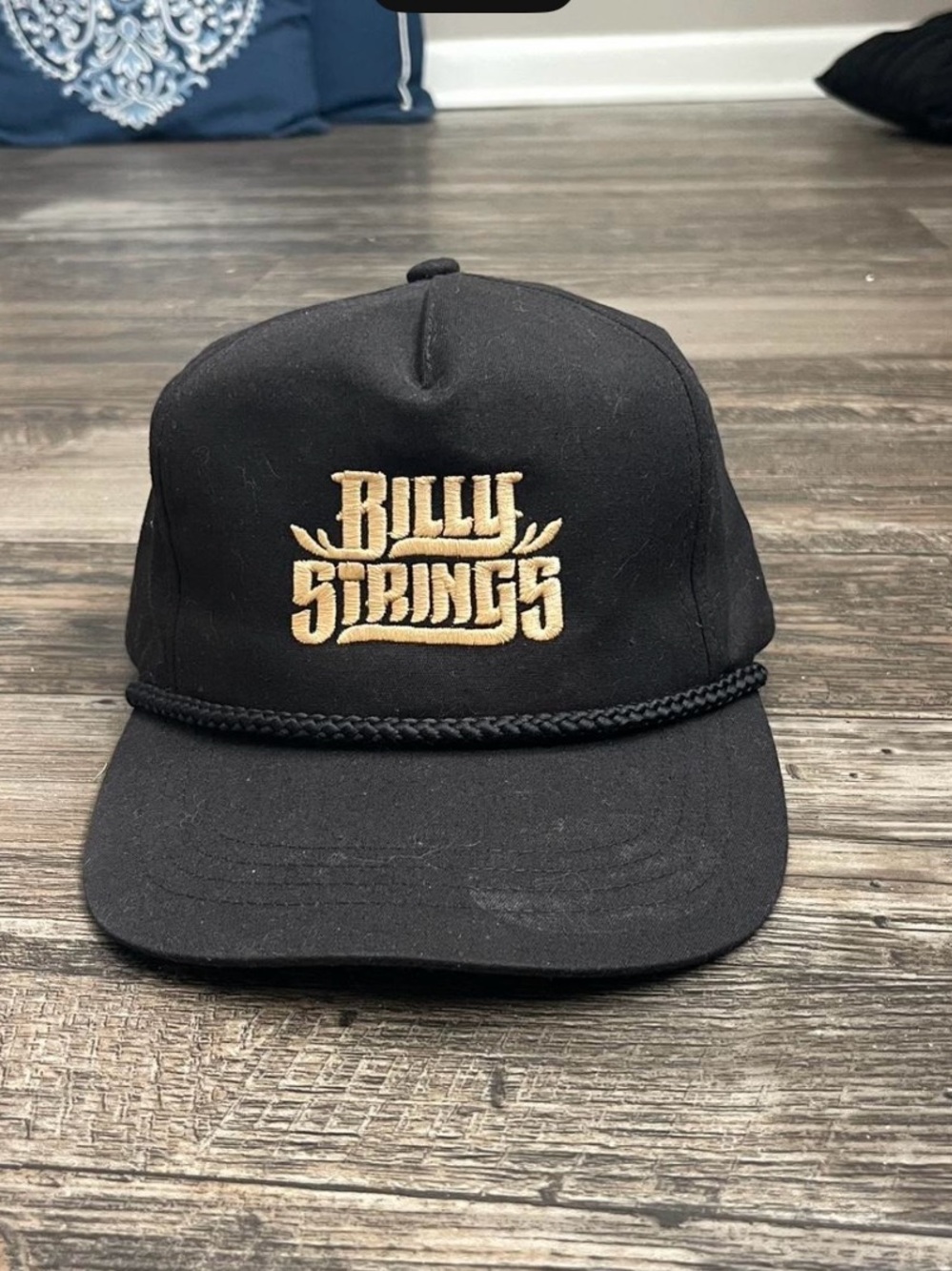 Billy Stringa Black Logo Rope-Front Cap
